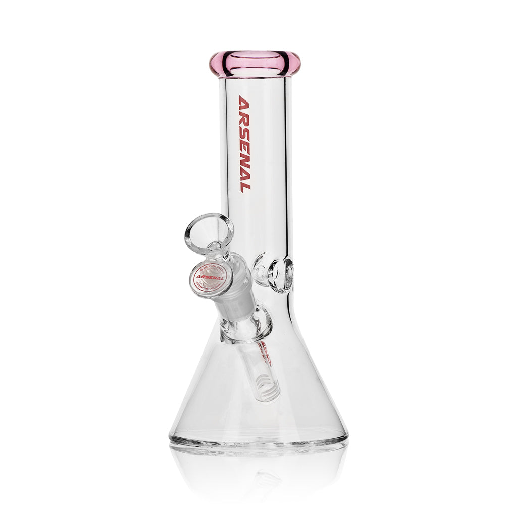 Arsenal 8" Clear 4mm Mini Beaker w/ Colour Accents