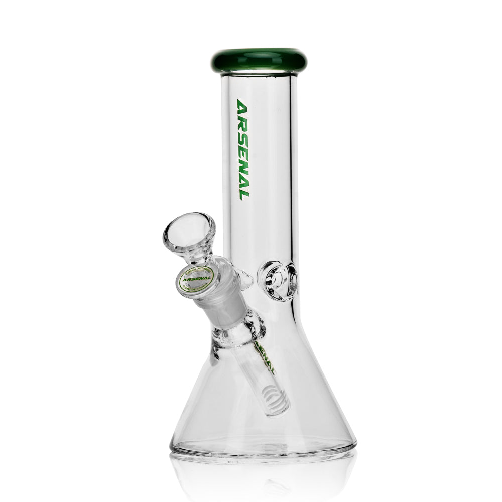 Arsenal 8" Clear 4mm Mini Beaker w/ Colour Accents