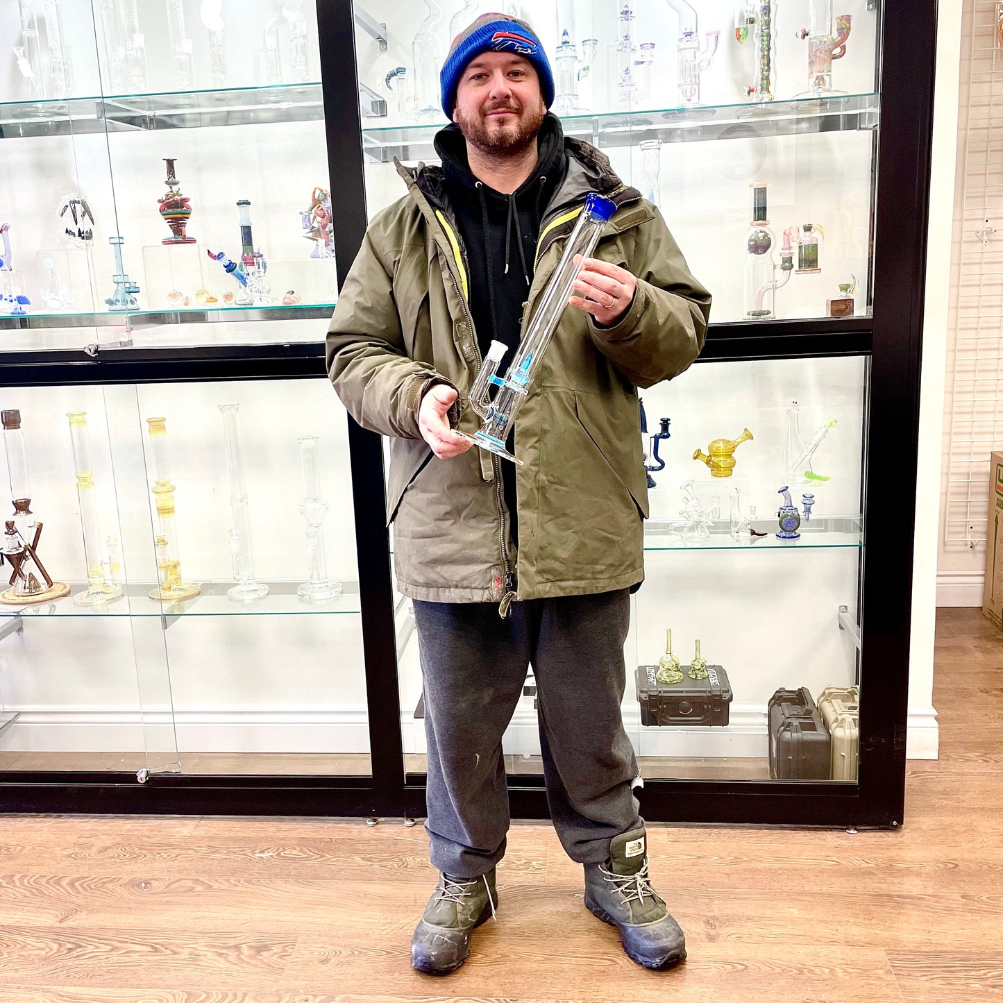 Green Belt Colour Accented Stemline Tube w/ Imperial - Deep Blue Satin, Meta, Heavy Blue Stardust