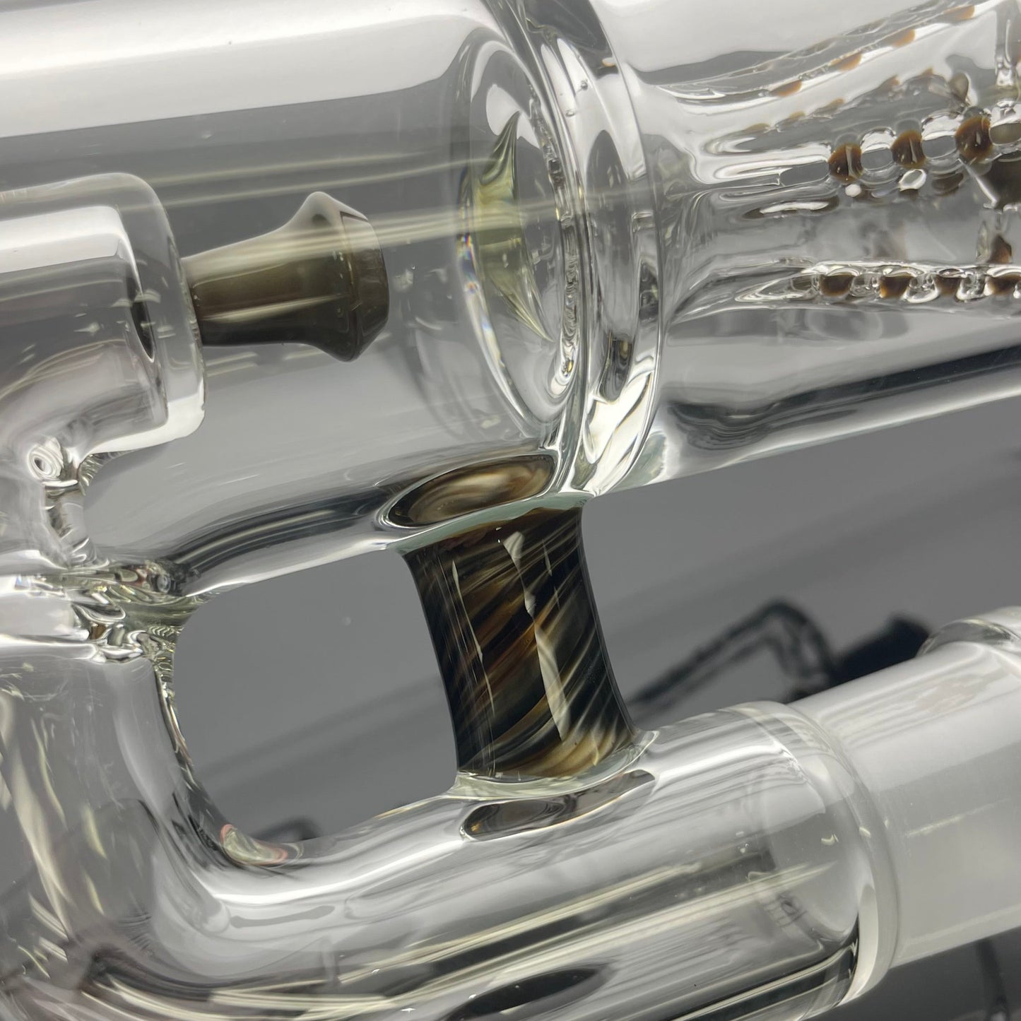 Jamms Colour Accented Pillar to Diamond Perc Tube - Electrum