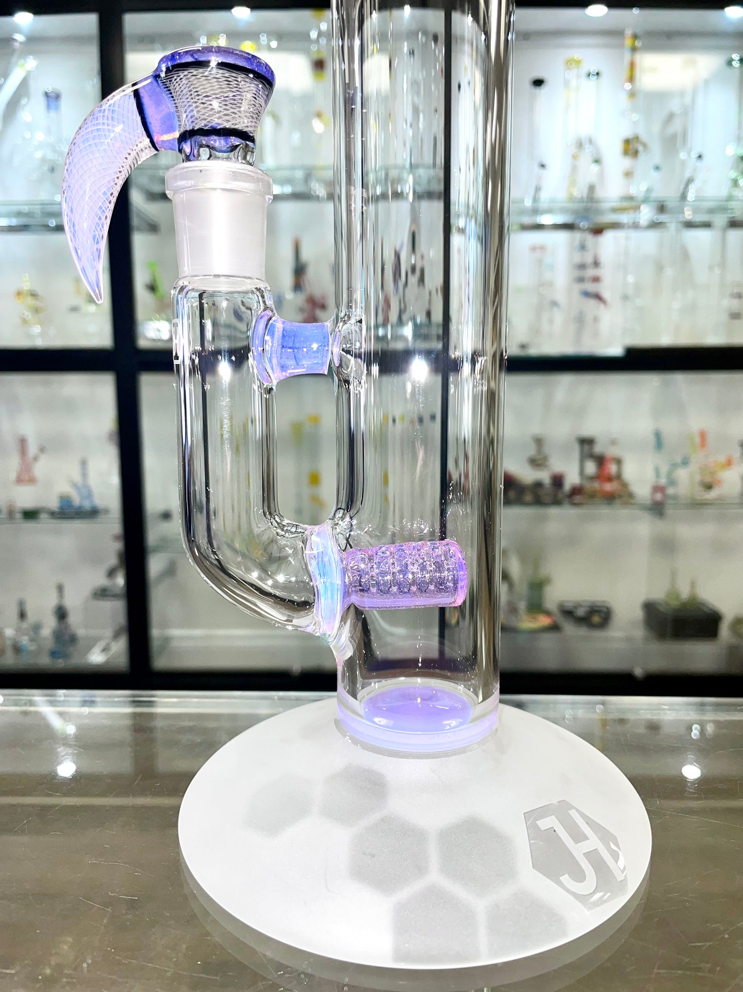 Jhoney 17.5" Colour Stemline w/ Retti Splash Guard - Purple Lilac w/ Star White Retti