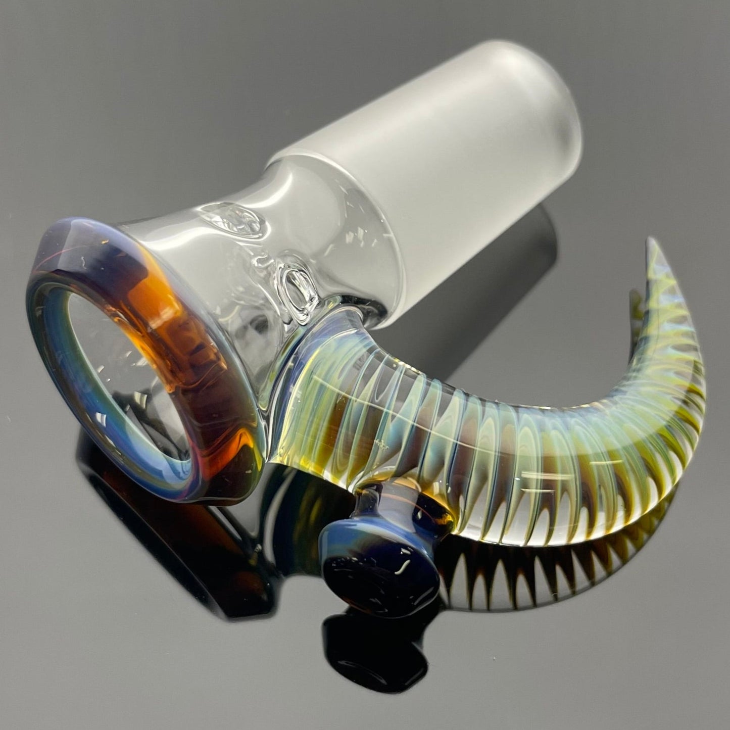 Jamms Clear Base Bowl w/ Colour Lip & Cane 18mm 4 Hole