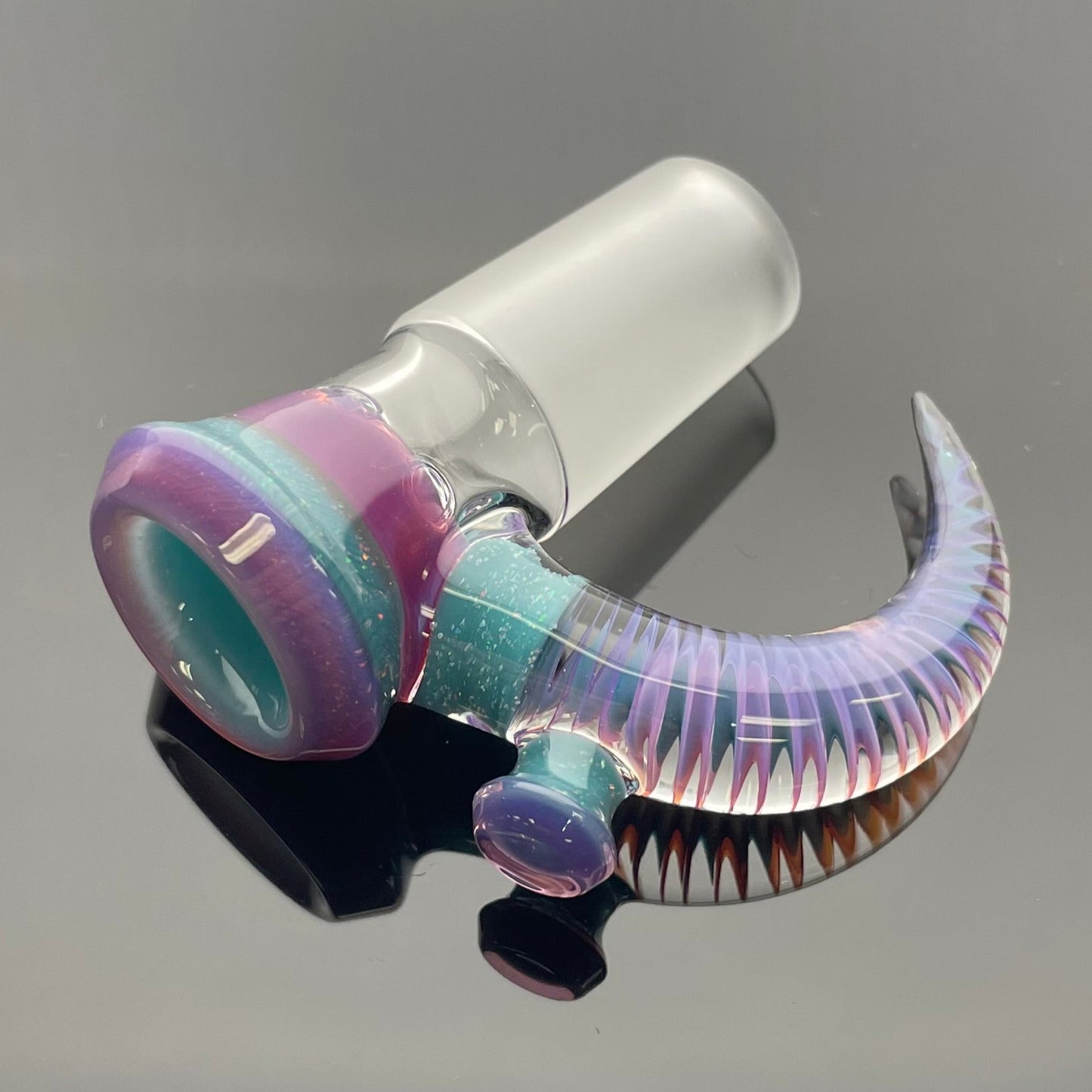 Jamms 2 Tone Crushed Opal Encalmo Bowl w/ Cane 18mm 4 Hole