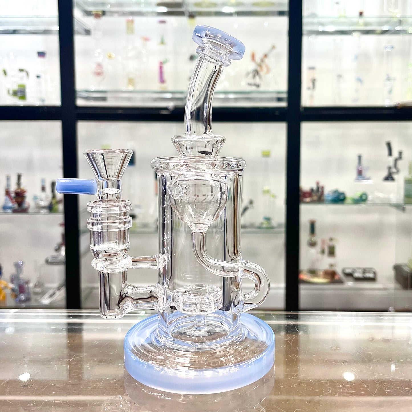 Unbranded 7" Colour Accented Klein Recycler w/ 14mm Bowl