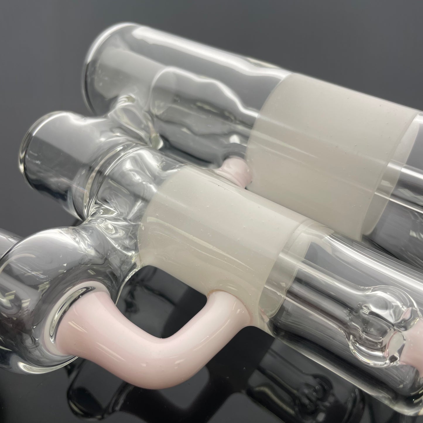 Green Belt Colour Accented Double Bubbler 18mm - Exp Peach/Starwhite & Pink Lollipop/Starwhite