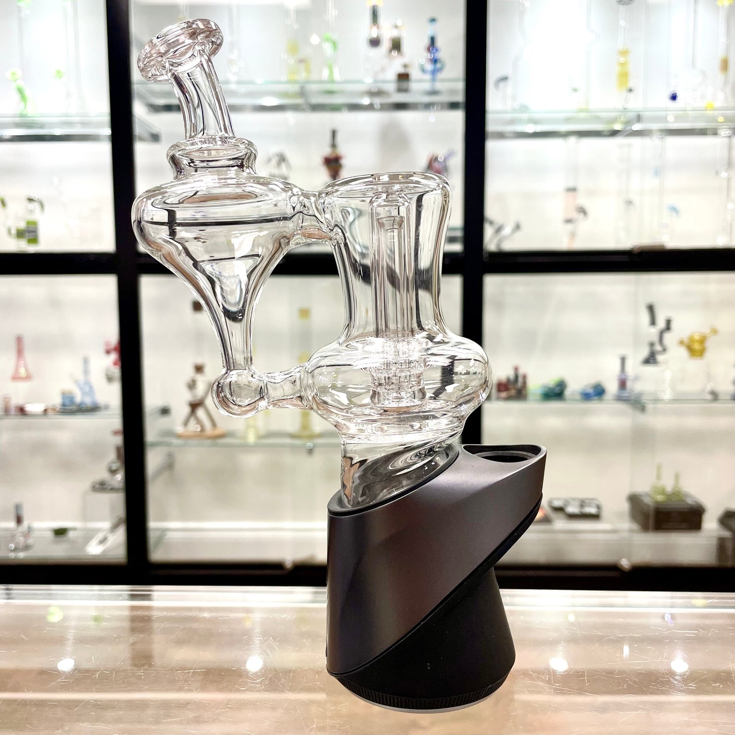 Green Belt Puffco Peak Recycler Top - Clear