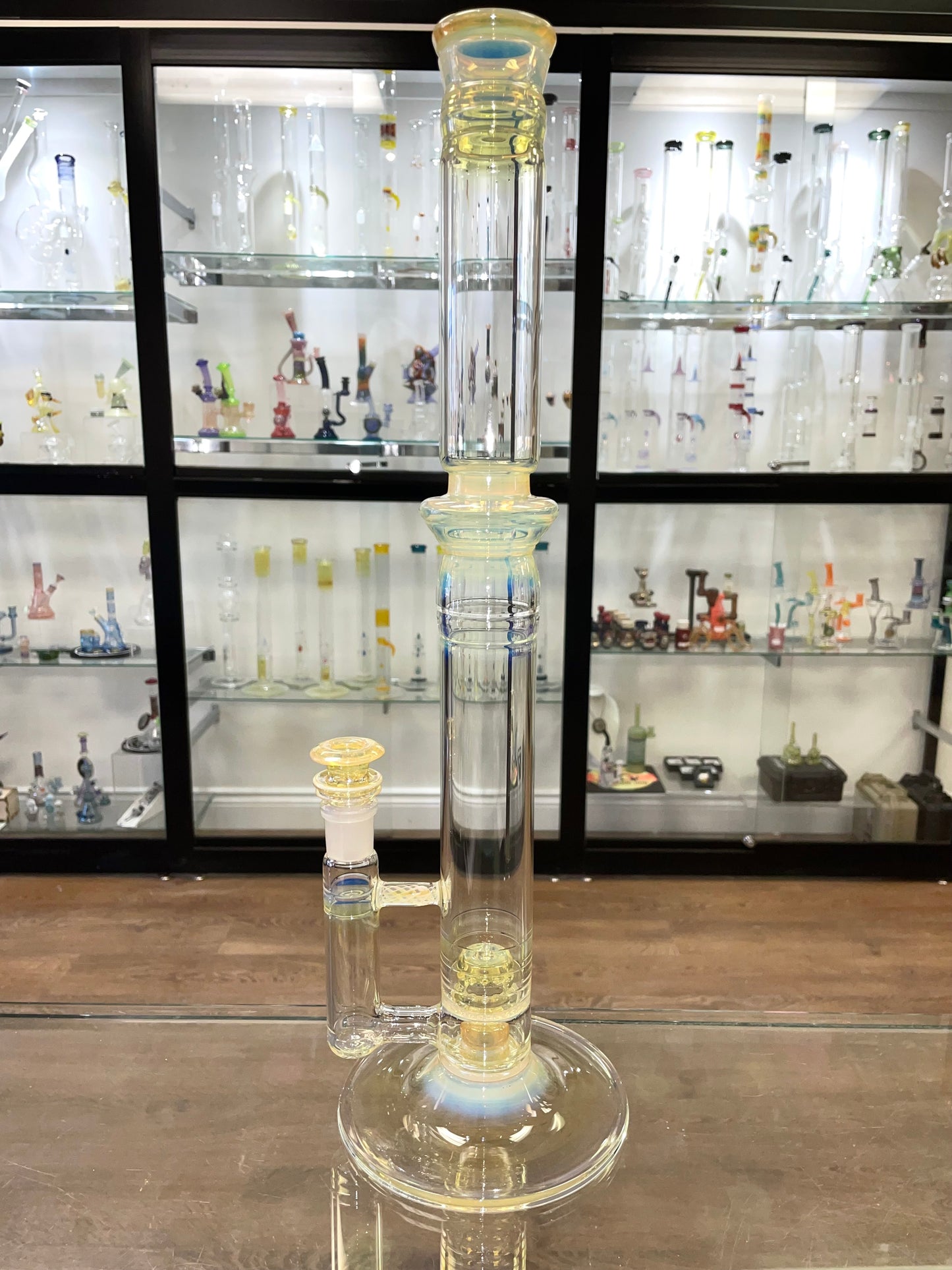 Jesse Who 44mm Fumed Gridcap Tube w/ Breakwater Function - Single Bore w/ Sculpted Mid Section