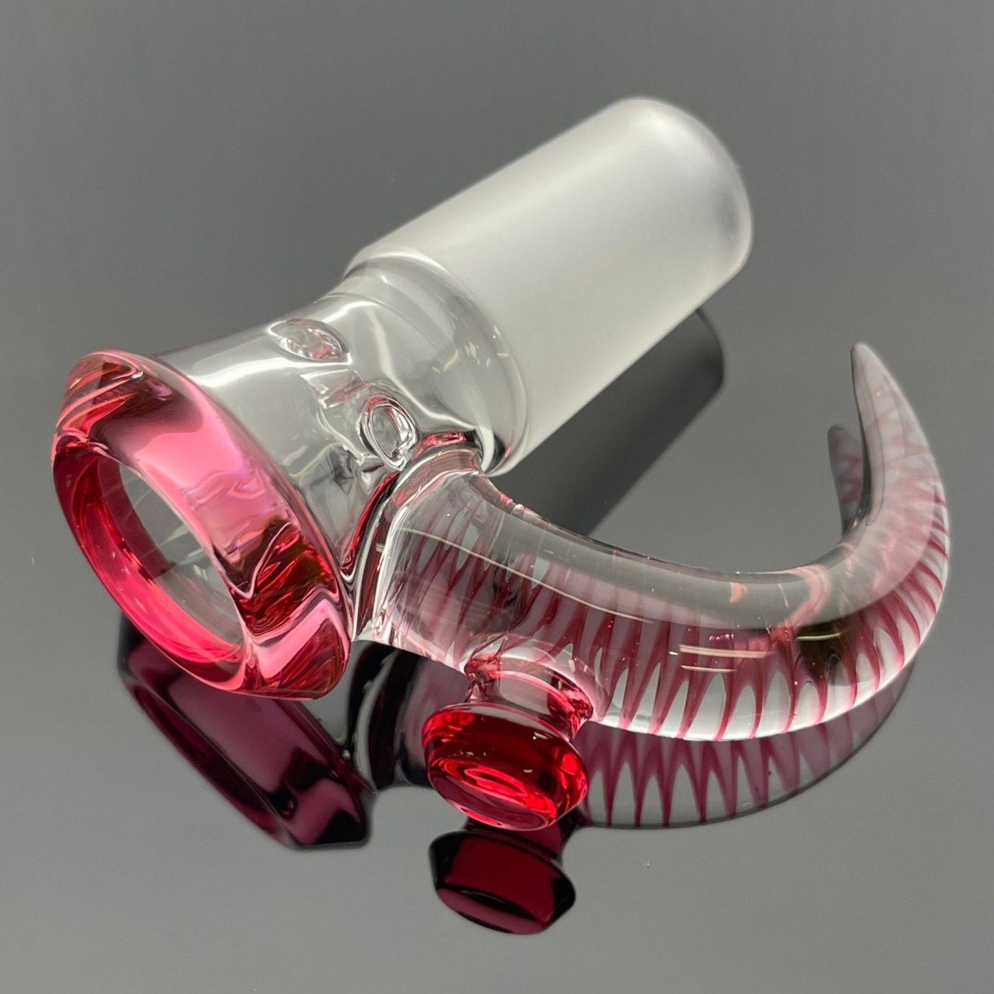 Jamms Clear Base Bowl w/ Colour Lip & Cane 18mm 4 Hole