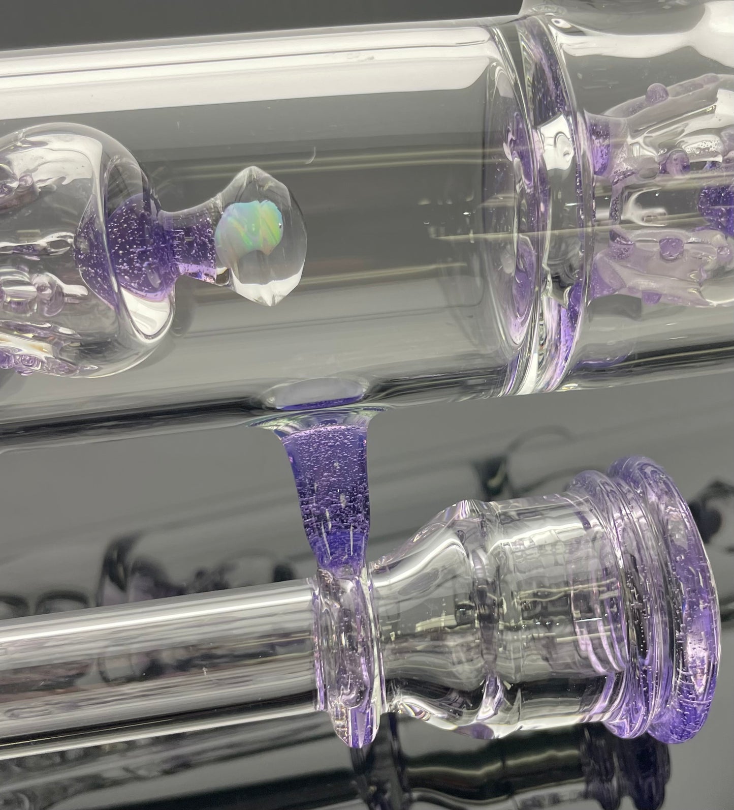 Blazed 44mm 3 Line Tree Tube - Purple Lollipop Accents w/ Opals