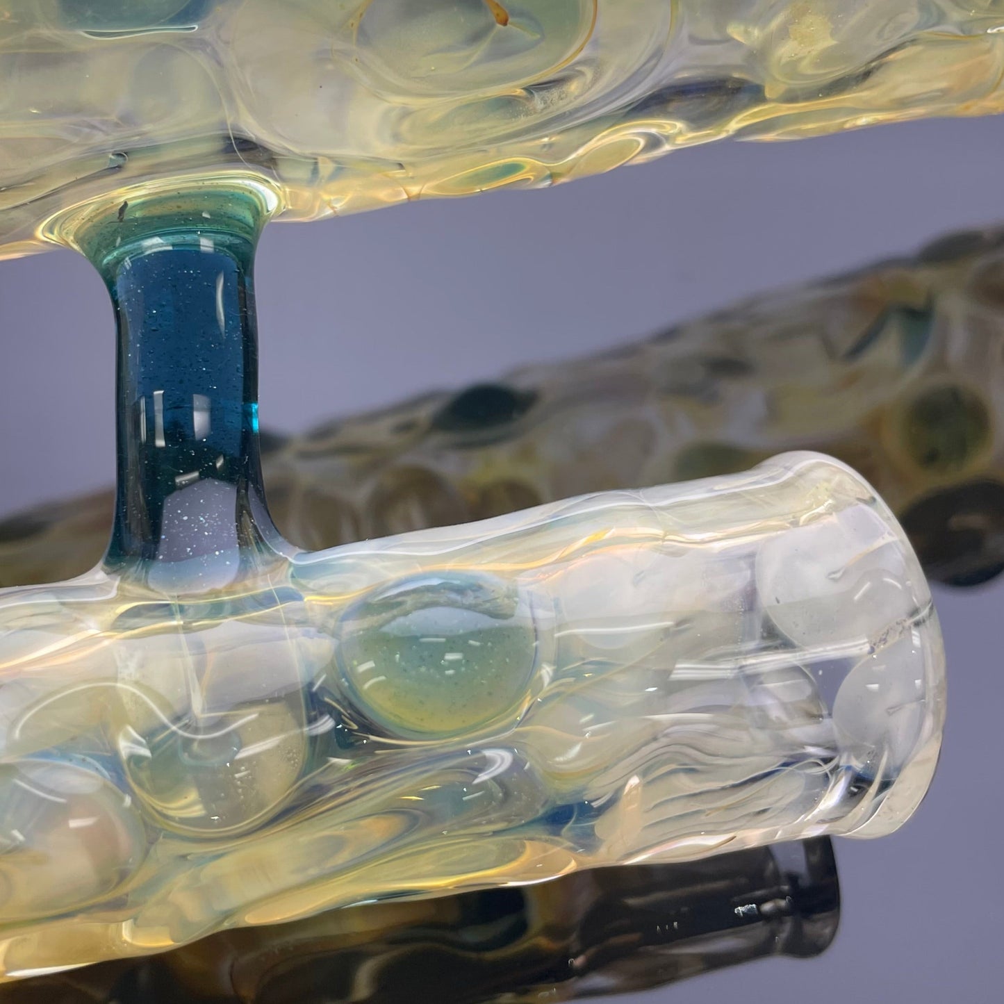 Shine Glass 19.5" Artifact Fumed 44mm Inline w/ Monster Bowl - #1