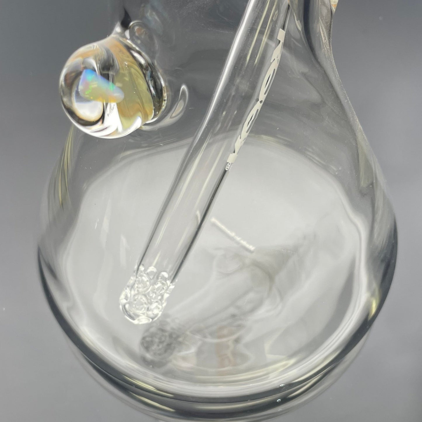 ROOR x Green Belt Glass 5mm 45cm Little Sista Beaker 18mm Diffuser w/ Encased Opal & Ice Pinch - Orange