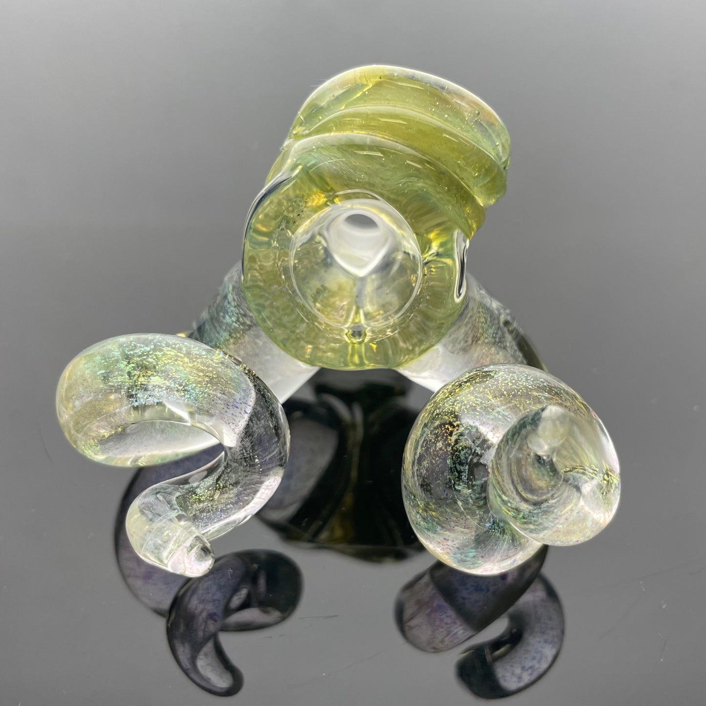 Shine Glass 19" Artifact Fumed 44mm Inline w/ Monster Bowl - #1 (On sale due to crooked perc)