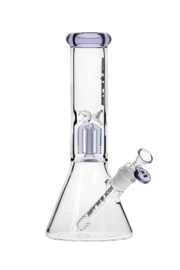Nice Glass 12" 5mm Beaker w/ 4-Arm Tree Perc