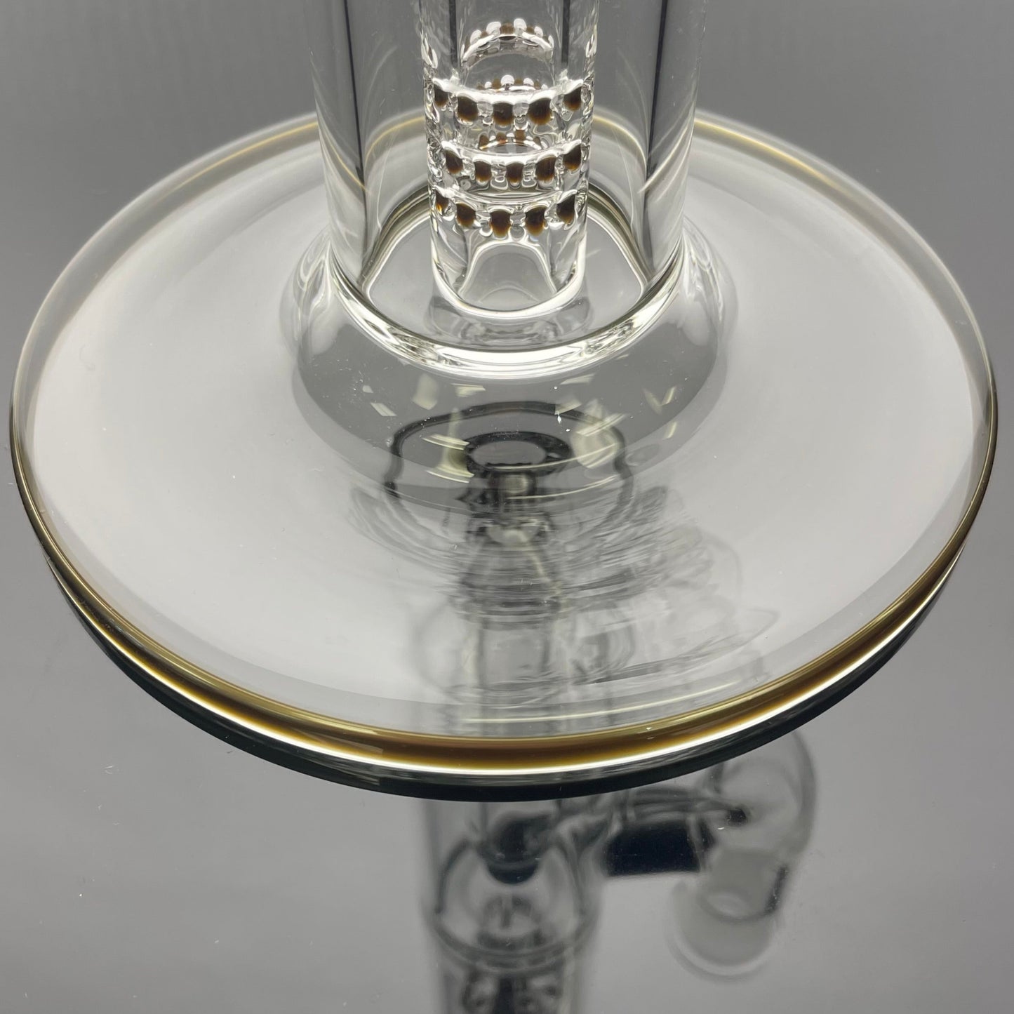 Jamms Colour Accented Pillar to Diamond Perc Tube - Electrum