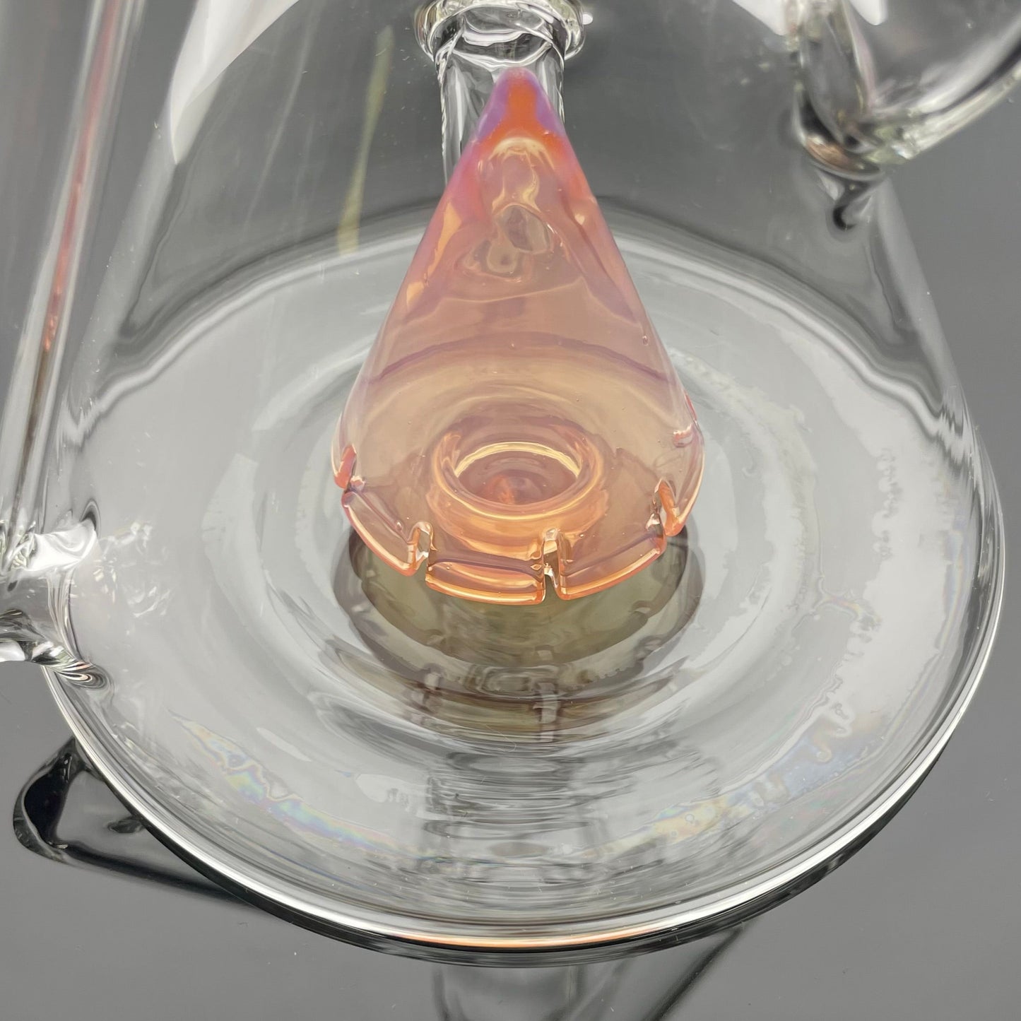 Discobox Colour Accented Fixed Single Recycler Beaker - Neo Opal / Tangie