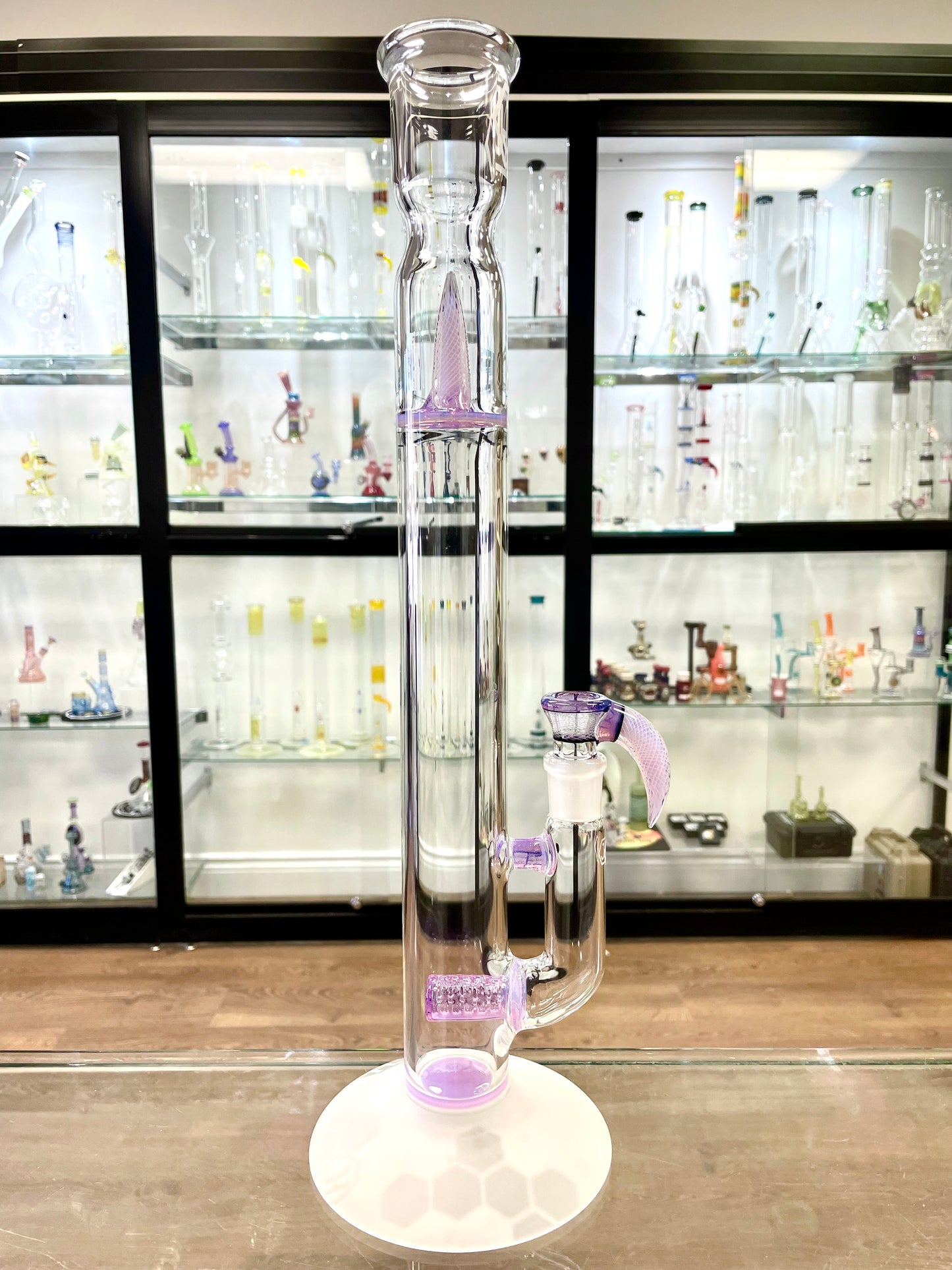 Jhoney 17.5" Colour Stemline w/ Retti Splash Guard - Purple Lilac w/ Star White Retti
