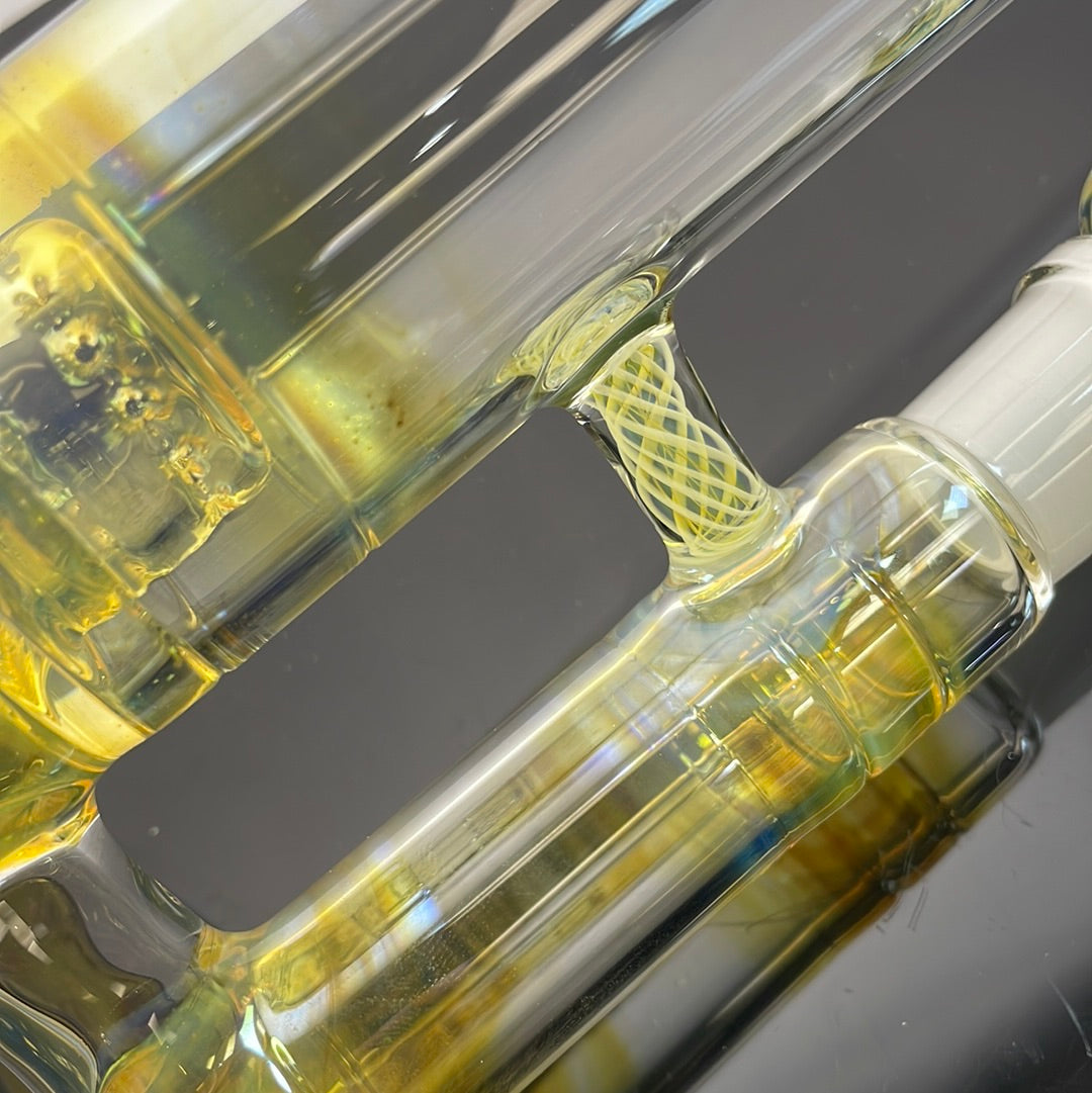 Jesse Who 44mm Fumed Gridcap Tube w/ Breakwater Function - Single Bore w/ Narrowed Midsection