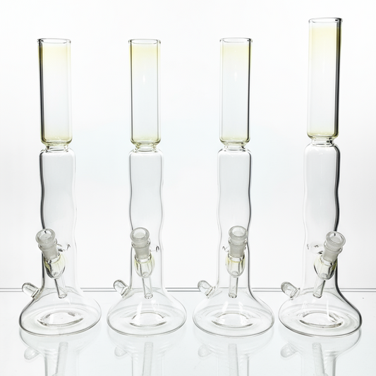 Mastah Glass Fumed 15" Hollow Foot Straight Tube