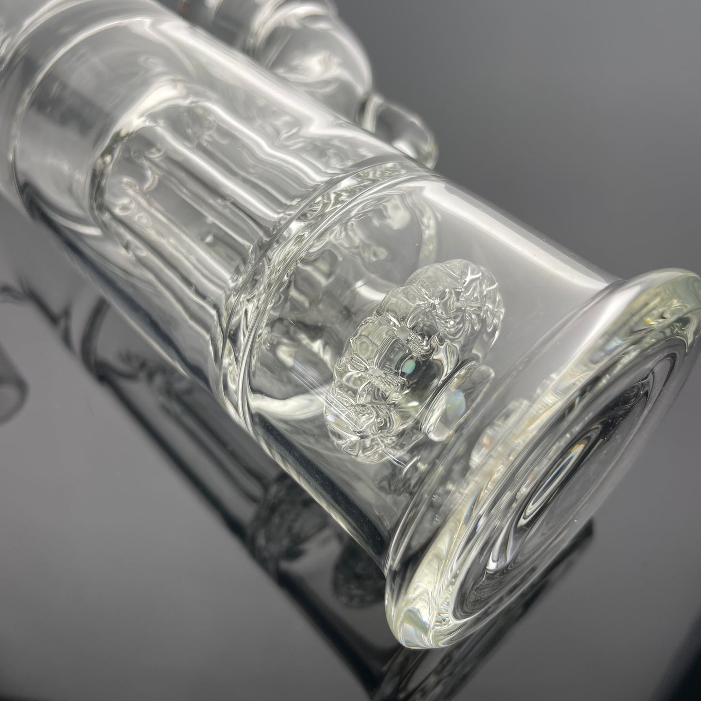 Blazed Pillar Ash Catcher 18mm 90 - Clear w/ Opal