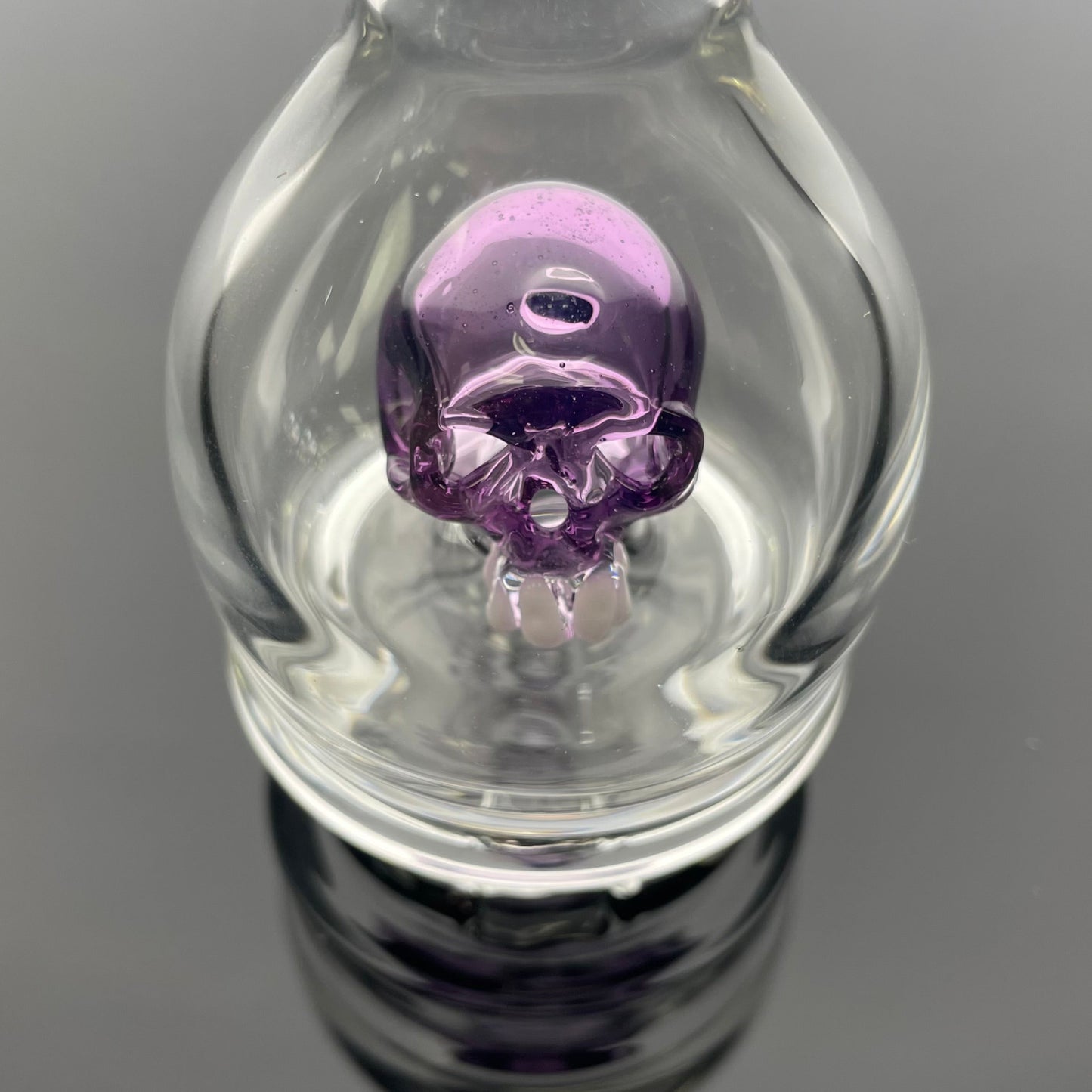 Mastah x Errlectric Dave Puffco Peak Dry Top w/ Skull - Gold Purple - 4"
