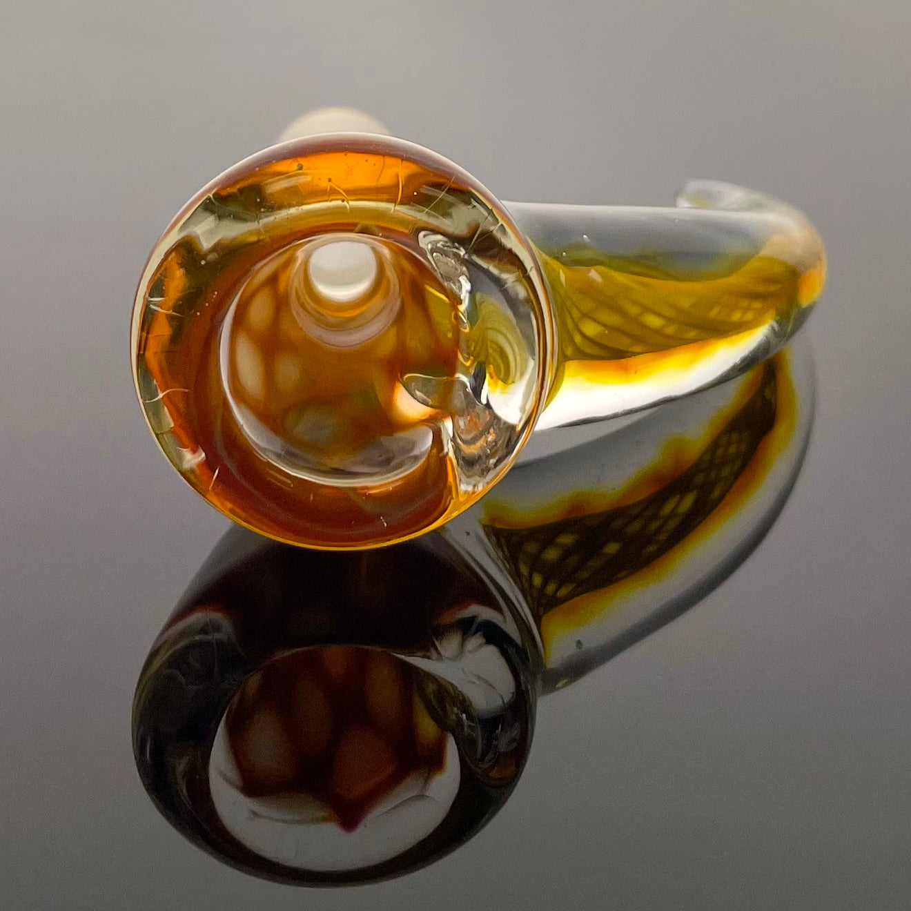 Gore Glass 14mm Fumed Honeycomb Bowl w/ Horn