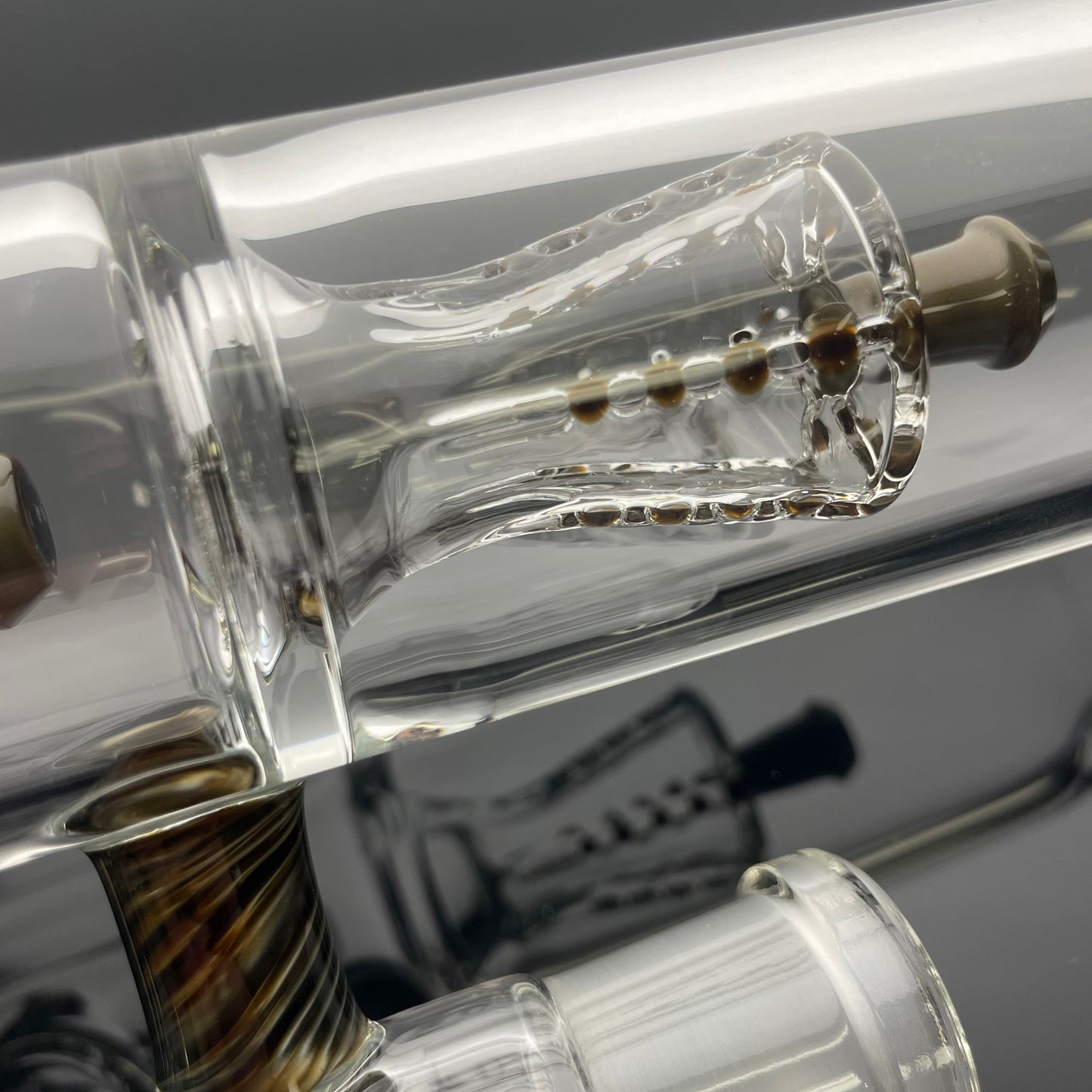 Jamms Colour Accented Pillar to Diamond Perc Tube - Electrum