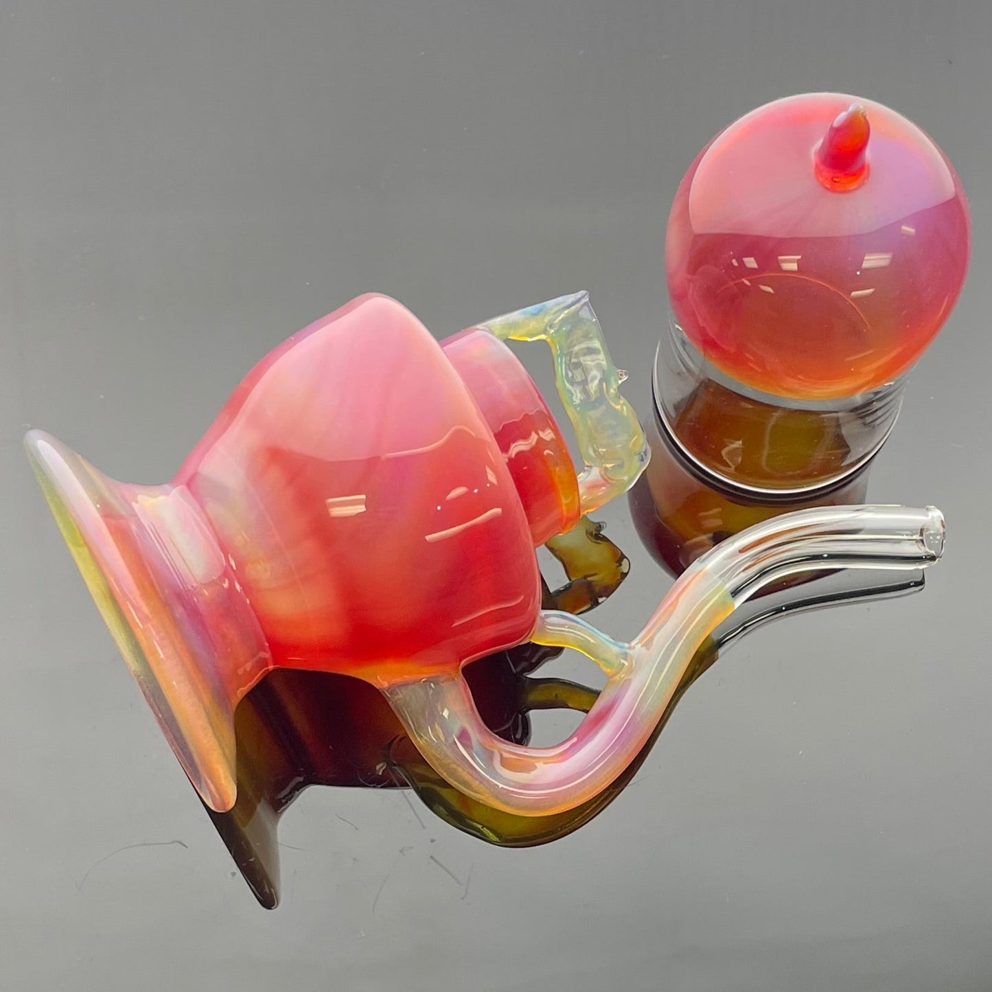 Mastah Glass Special Edition Worked Hash Lantern - Purple Rainbow x Satin
