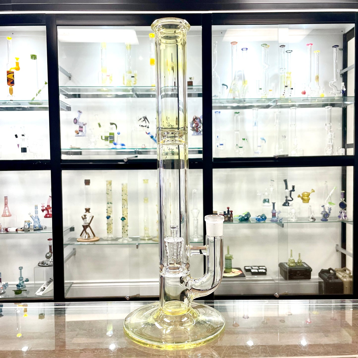 Jamms Natty Perc Straight Tube - Clear w/ Fuming