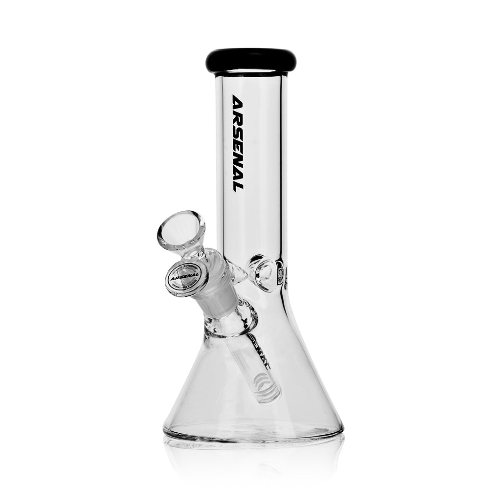 Arsenal 8" Clear 4mm Mini Beaker w/ Colour Accents