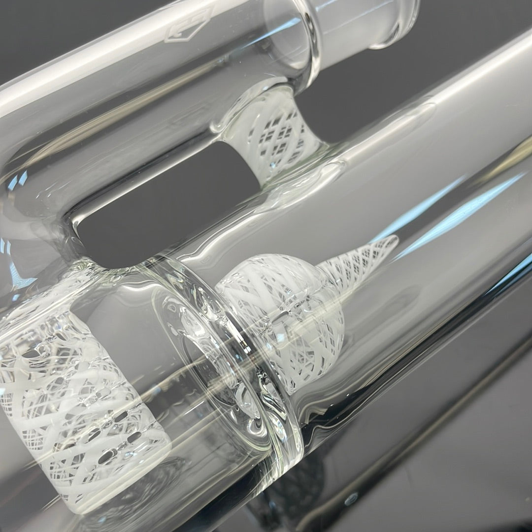 Jhoney 15.5" Dual Retti Perc Tube w/ Retti Splash Guard - Star White