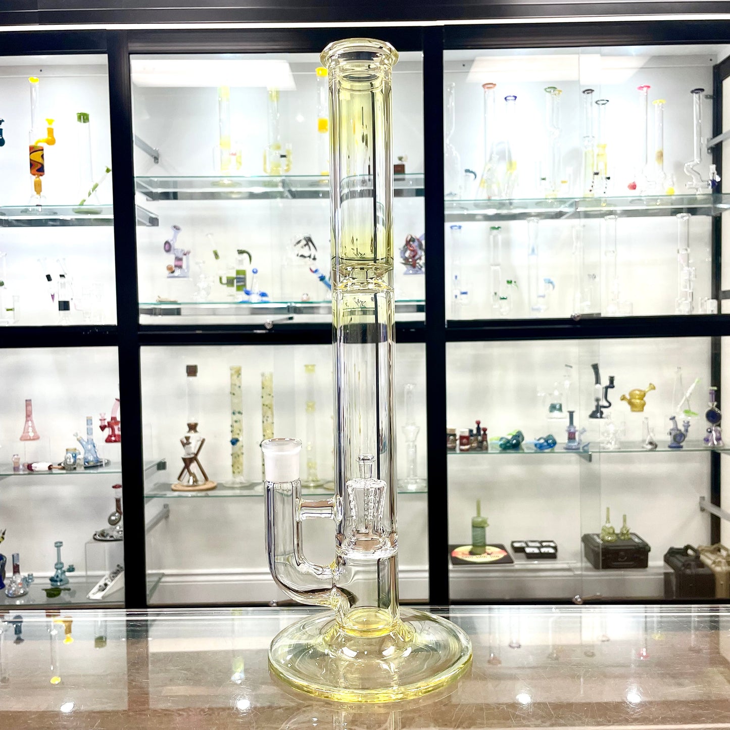 Jamms Natty Perc Straight Tube - Clear w/ Fuming