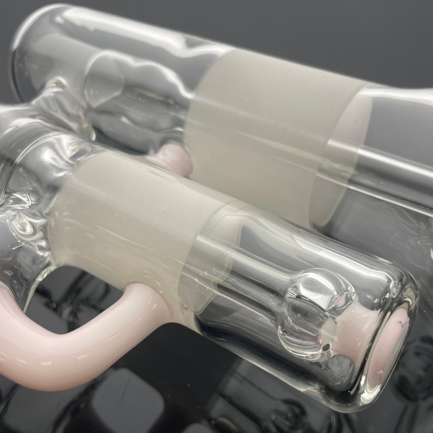 Green Belt Colour Accented Double Bubbler 18mm - Exp Peach/Starwhite & Pink Lollipop/Starwhite