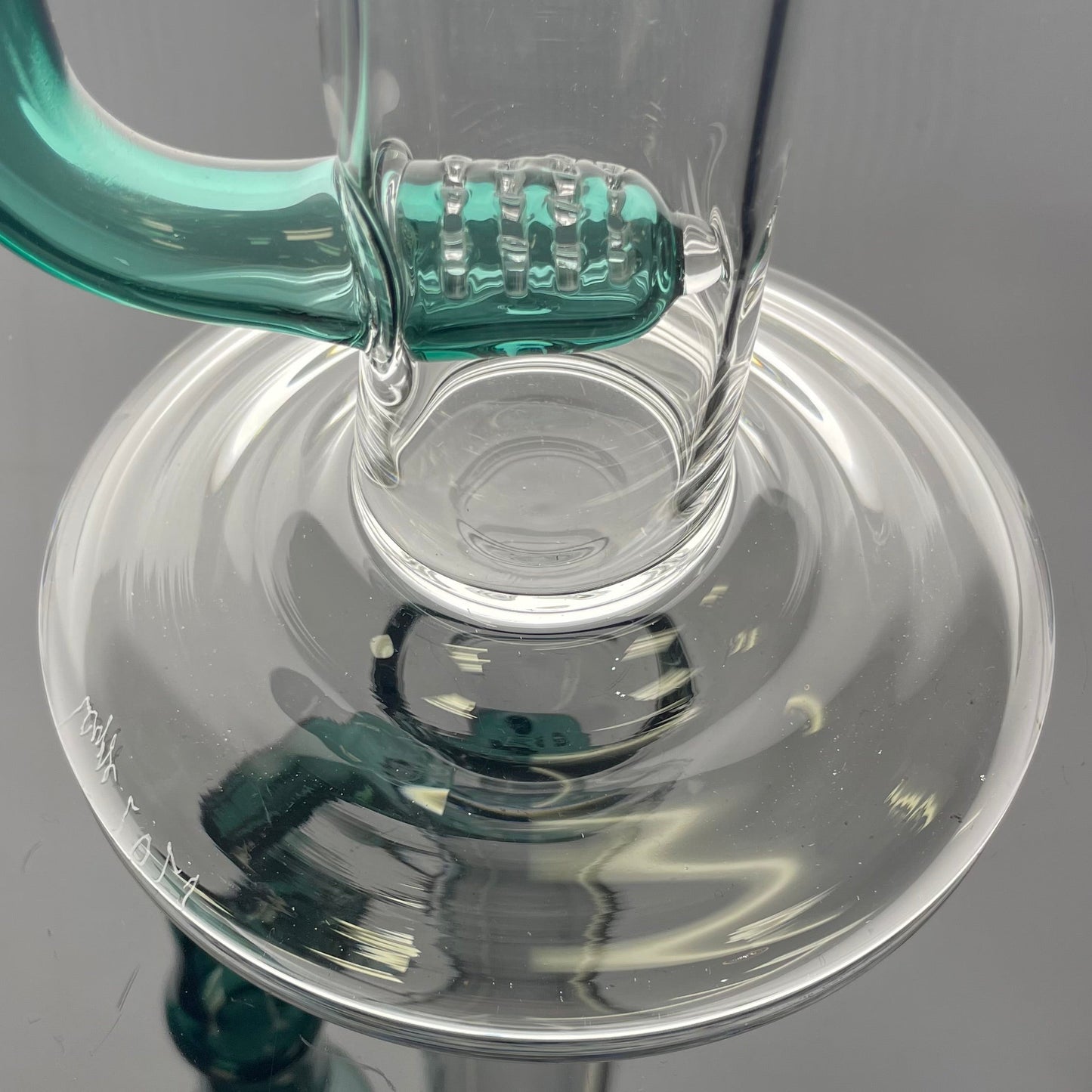 Philip Legge Medium Stemline w/ Colour Accents - Lake Green