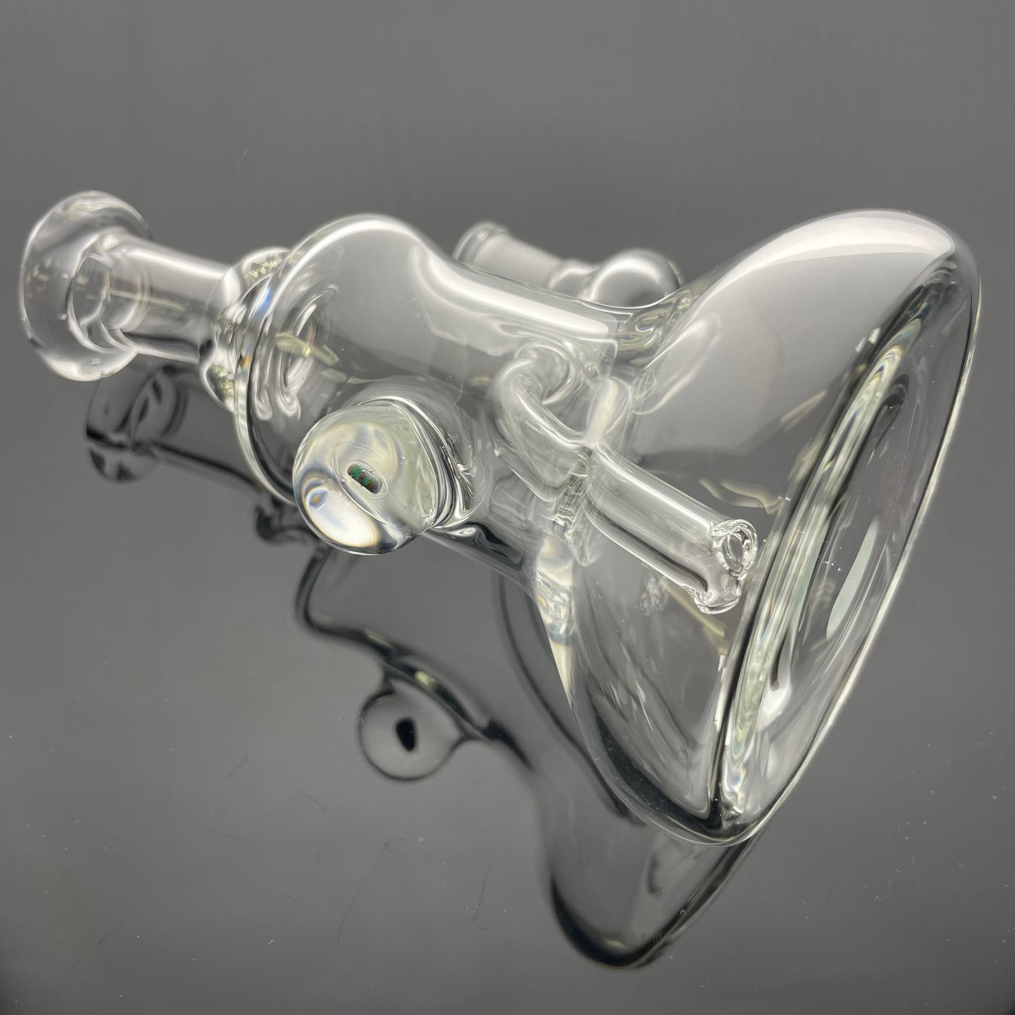 Green Belt 10mm Clear Micro Mini Tube w/ Rainbow Opal