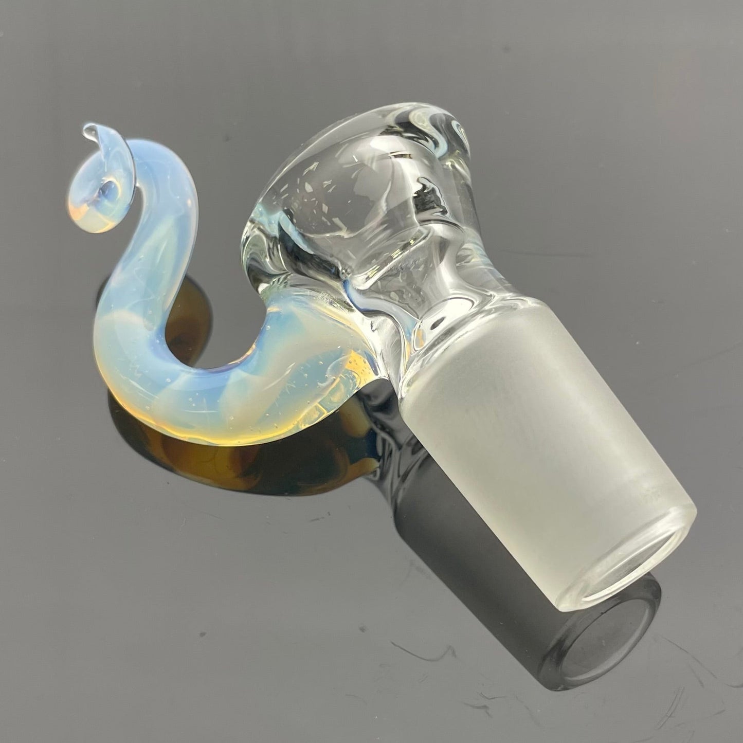 Discobox Clear Bowl w/ Horn 18mm 1 Hole
