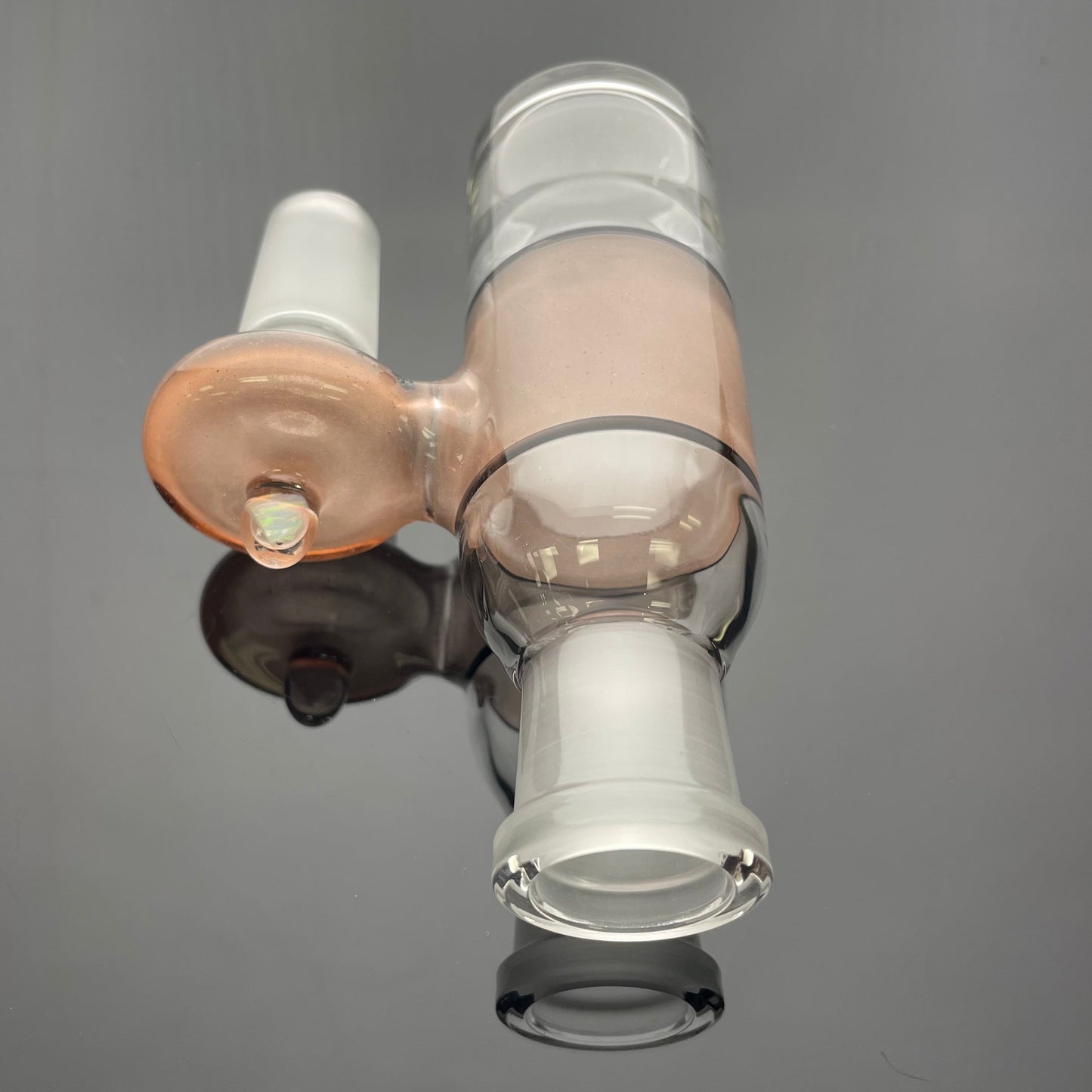 JHoney 18mm 90 Dry Ash Catcher - Orange w/ Opal
