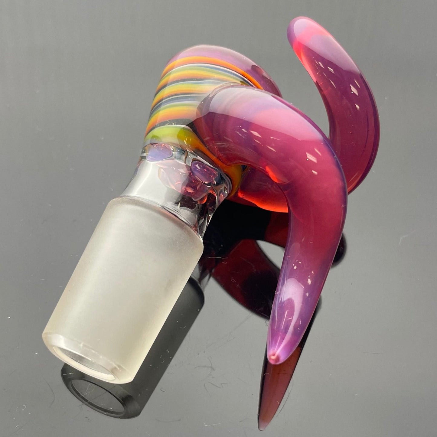 Gore Glass 18mm 4 Hole Dual Horn Line Worked Bowl - #20