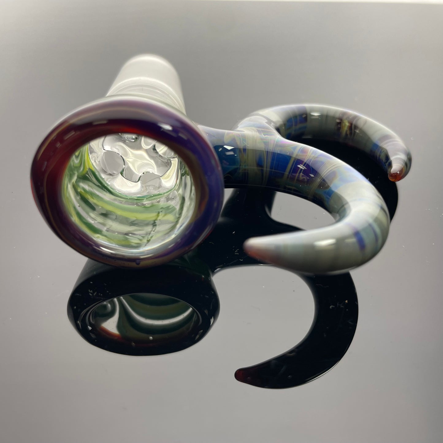 Gump Glass Bowl 1/1 2 Horn 18mm 4 Hole - #43