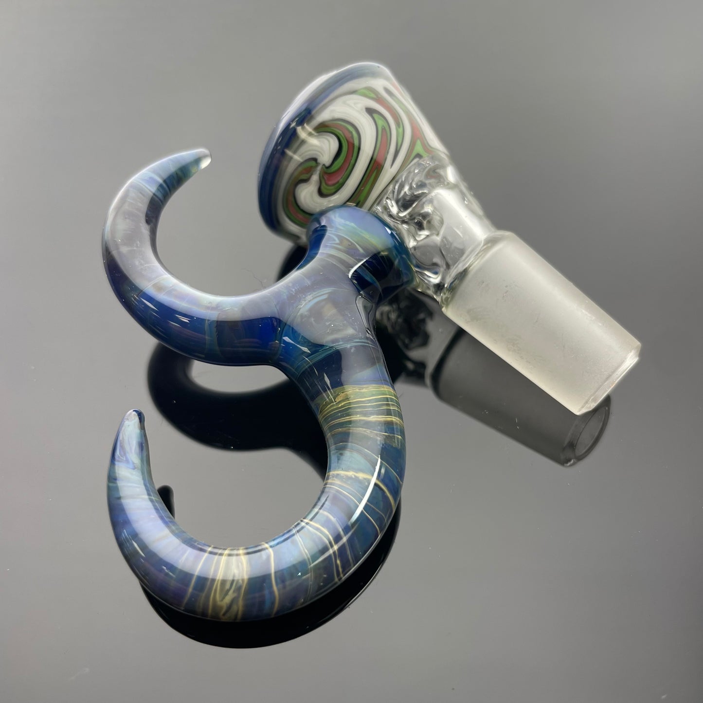 Gump Glass Bowl 1/1 2 Horn 14mm 3 Hole - #41