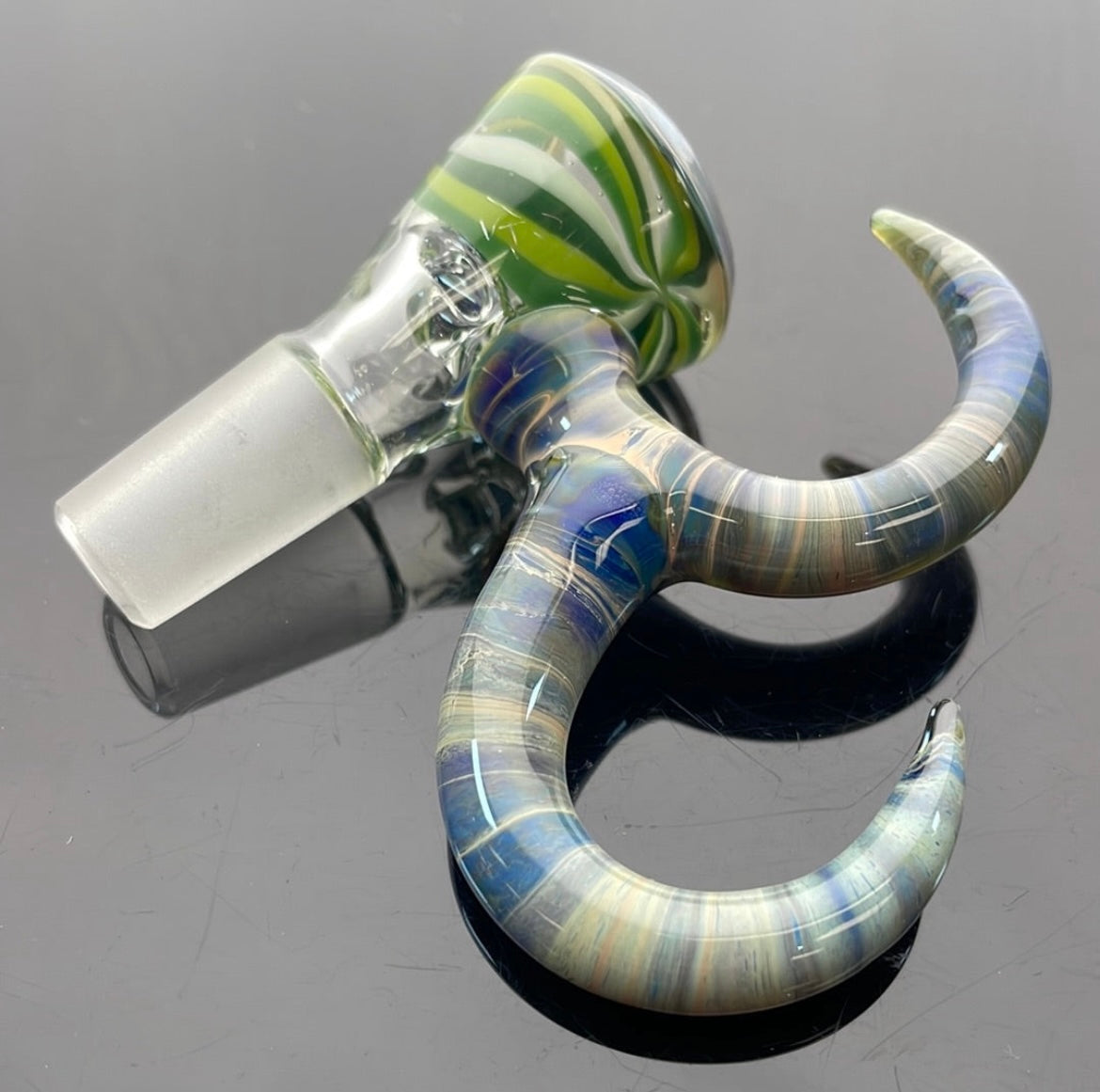 Gump Glass Bowl 1/1 2 Horn 14mm 3 Hole - #44