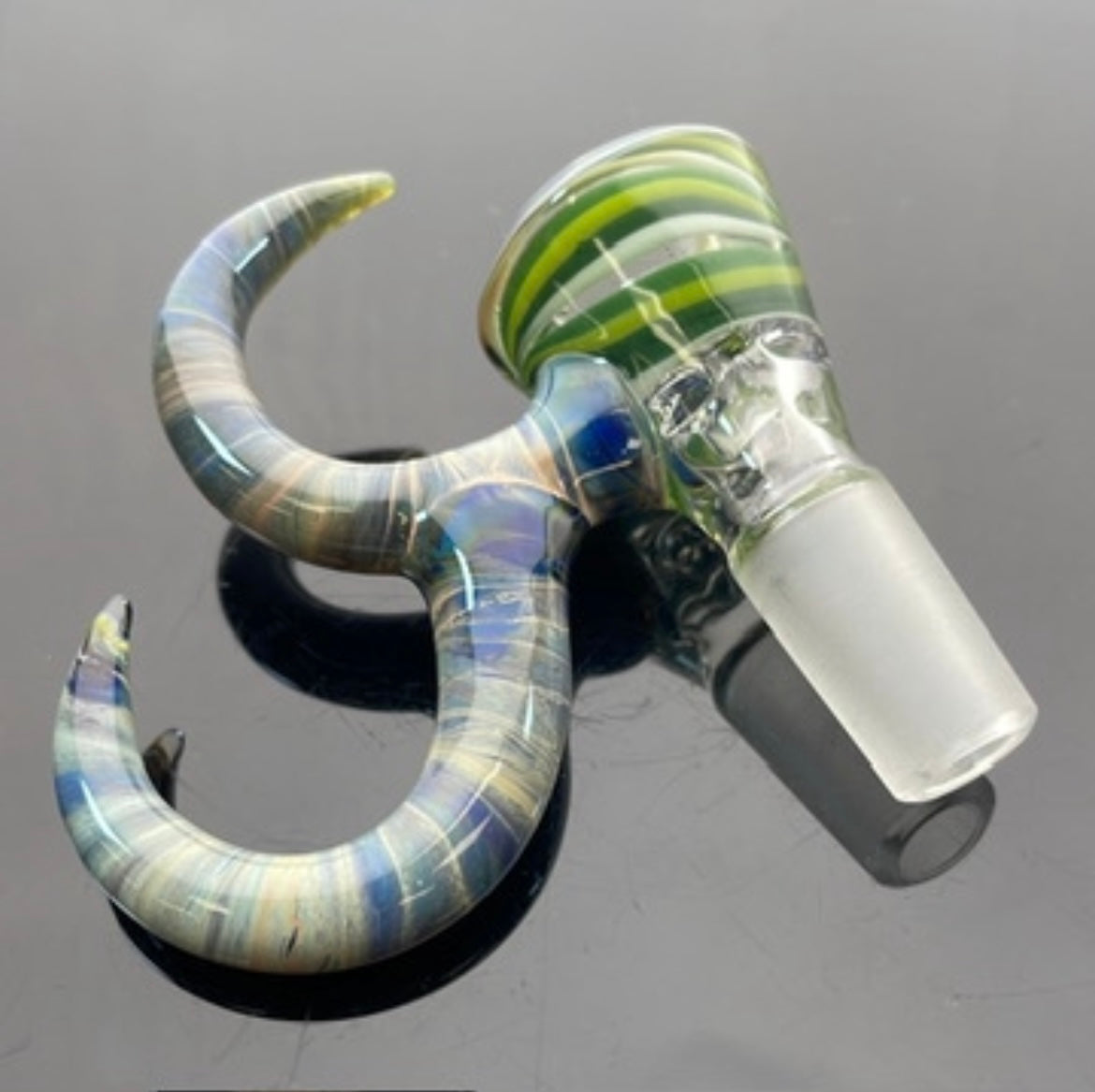 Gump Glass Bowl 1/1 2 Horn 14mm 3 Hole - #44