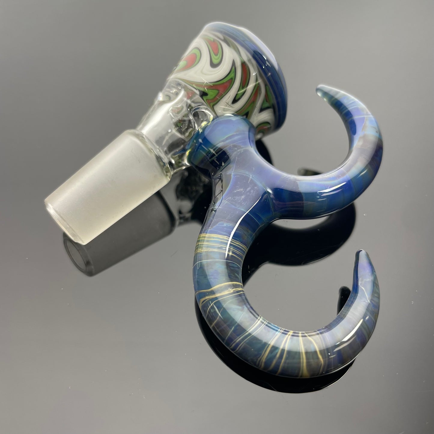 Gump Glass Bowl 1/1 2 Horn 14mm 3 Hole - #41