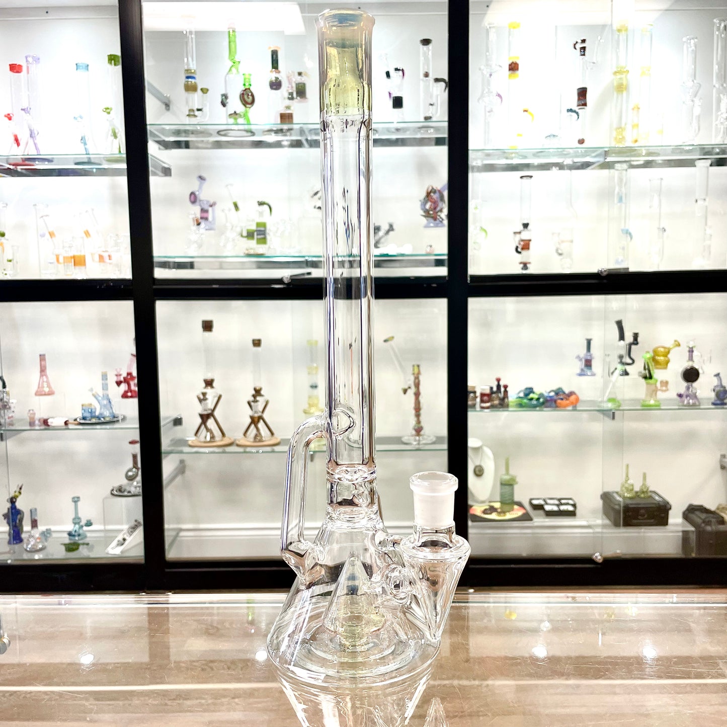 Discobox Colour Accented Fixed Single Recycler Beaker - Yoshi / Sea Slyme