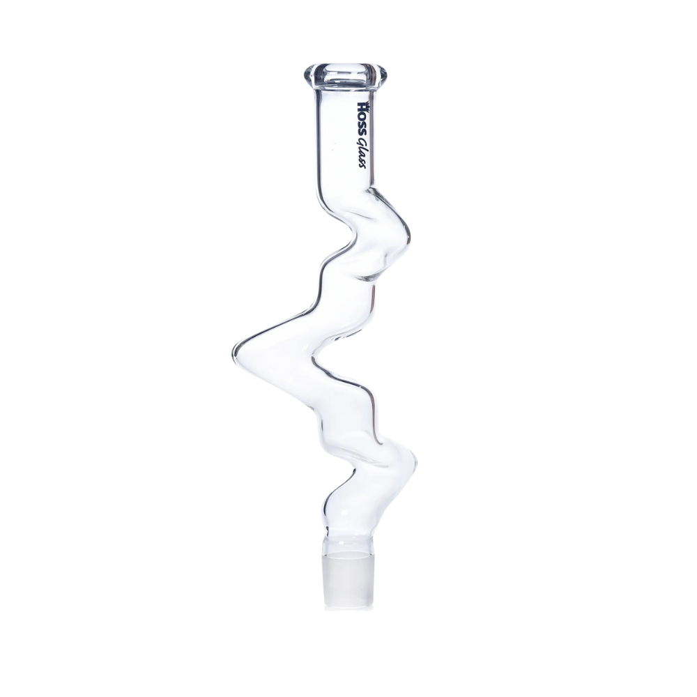 Hoss Glass 18" 3 Kink Top - Black Logo