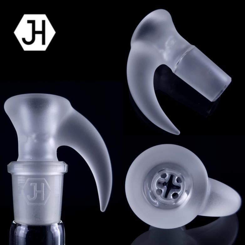 JHoney 18mm 4 Hole Slide - Clear w/ Sandblasted Logo