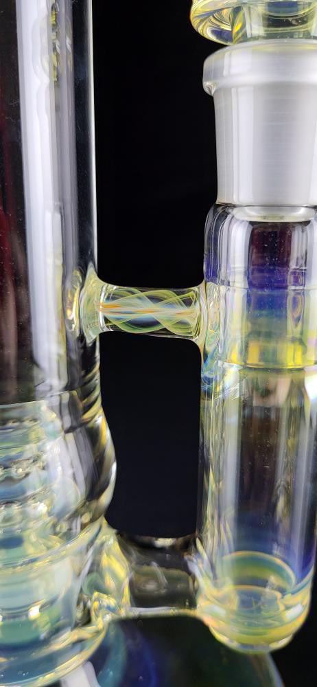 Jesse Who 44mm Fumed Gridcap Tube w/ Breakwater Function - Single Bore w/ Sculpted Mid Section