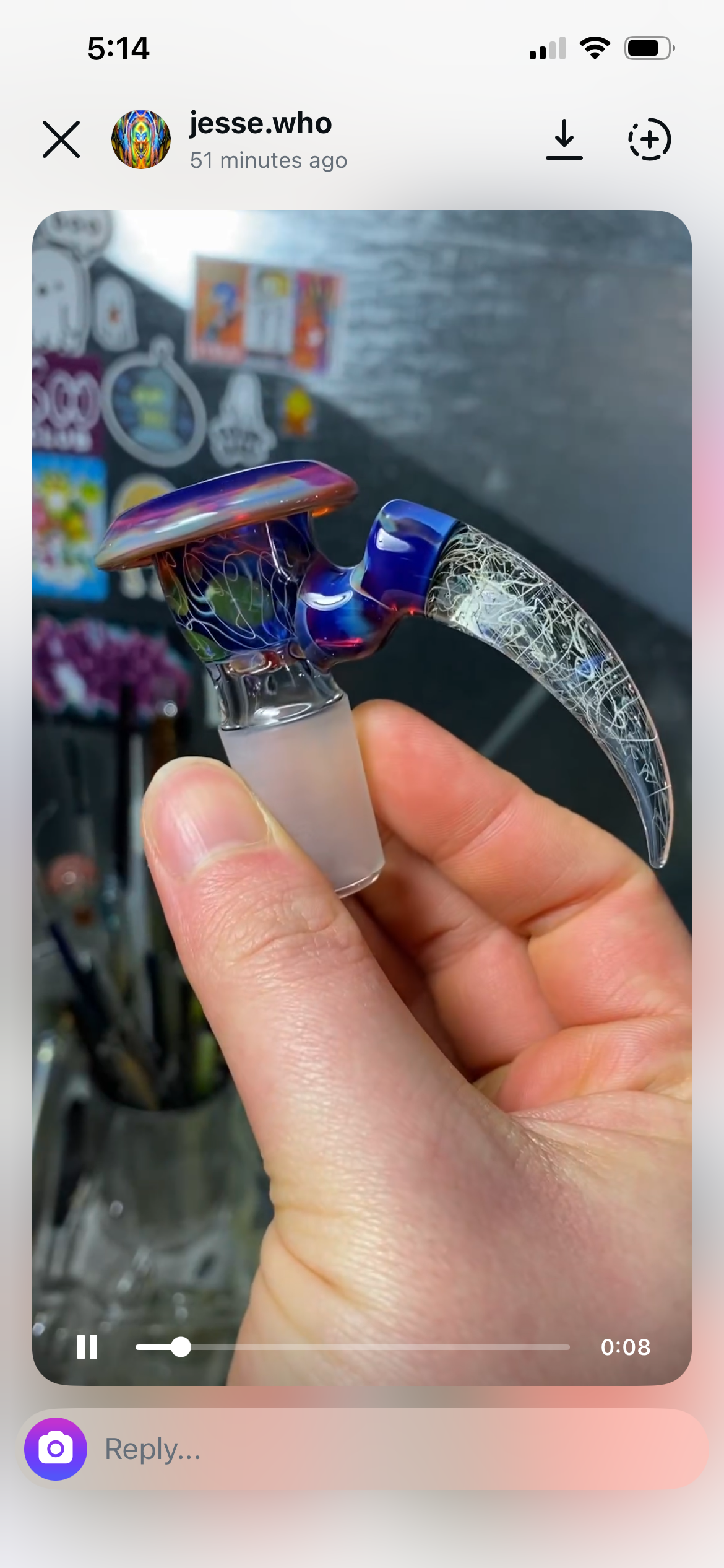 Jesse Who Colour + Fume Razor Lip 18mm 5 Hole Bowl #2