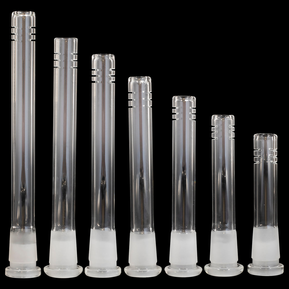 Clear 18mm-14mm Open Ended Diffused Downstem - 4.75"