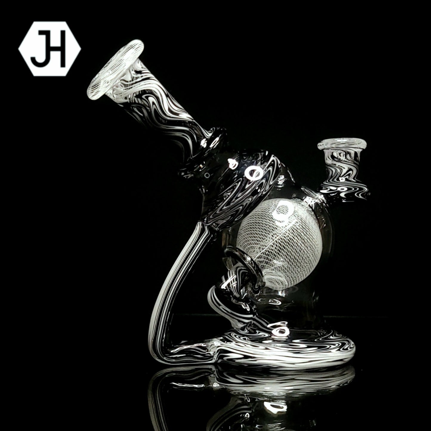 JHoney WigWag & Retti Ball Cycler Rig - Black & White w/ Slurper Set