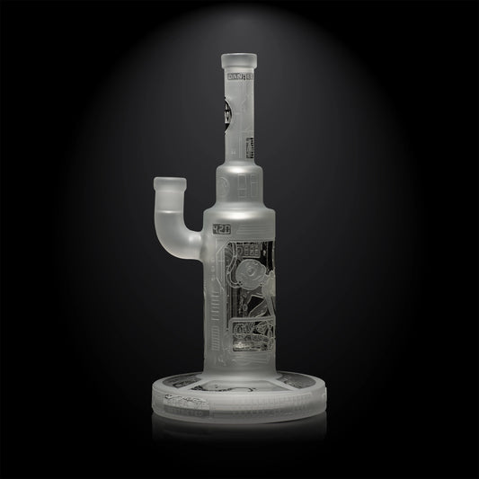 Milkyway 9" Area 51 Dab Rig Clear w/ Sandblasting